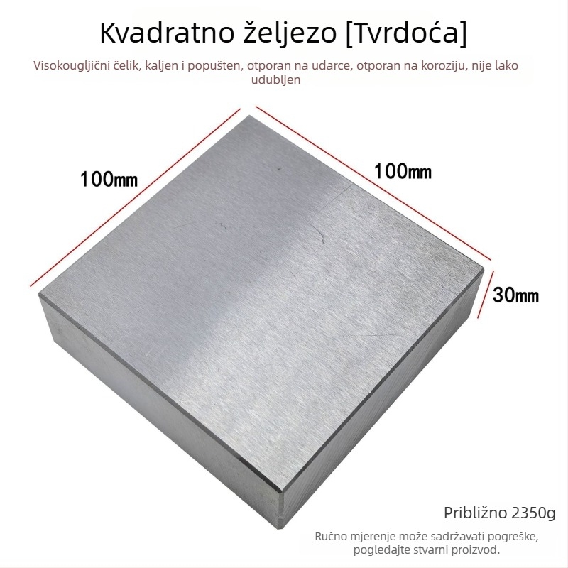 Kvadratni željezni kovadlinski blok – ploča od čelika visoke tvrdoće za DIY izradu nakita (prsteni od zlata i srebra)