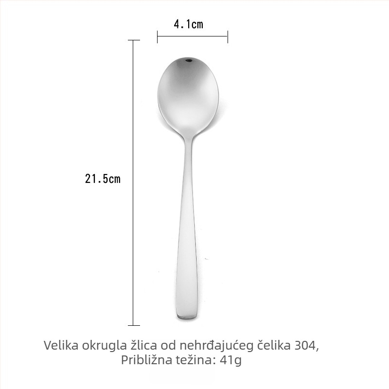 Komplet posuđa od 304 nehrđajućeg čelika: nož i vilica za zapadni stil, korejski desertni žličice za desert i kavu, žlice s dugim držačem
