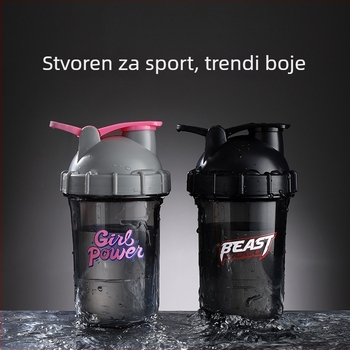 Fitness shaker čaša, otporna na toplinu shaker proteina, mikser za milkshake i vodu, ljeto