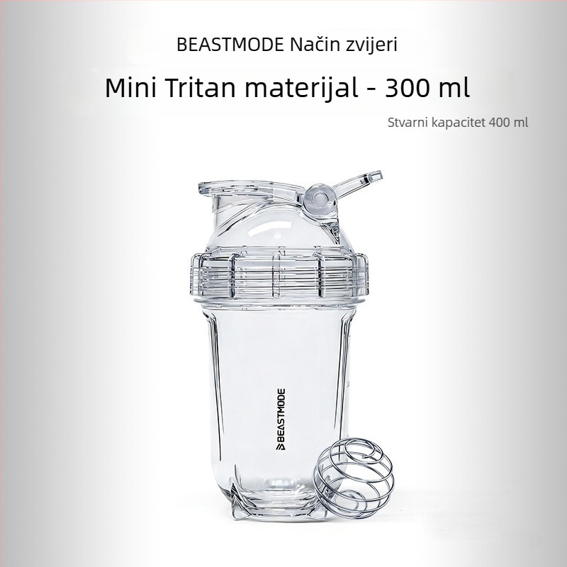 Fitness shaker čaša, otporna na toplinu shaker proteina, mikser za milkshake i vodu, ljeto