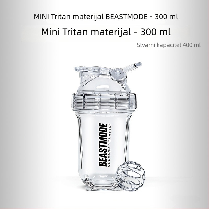 Fitness shaker čaša, otporna na toplinu shaker proteina, mikser za milkshake i vodu, ljeto