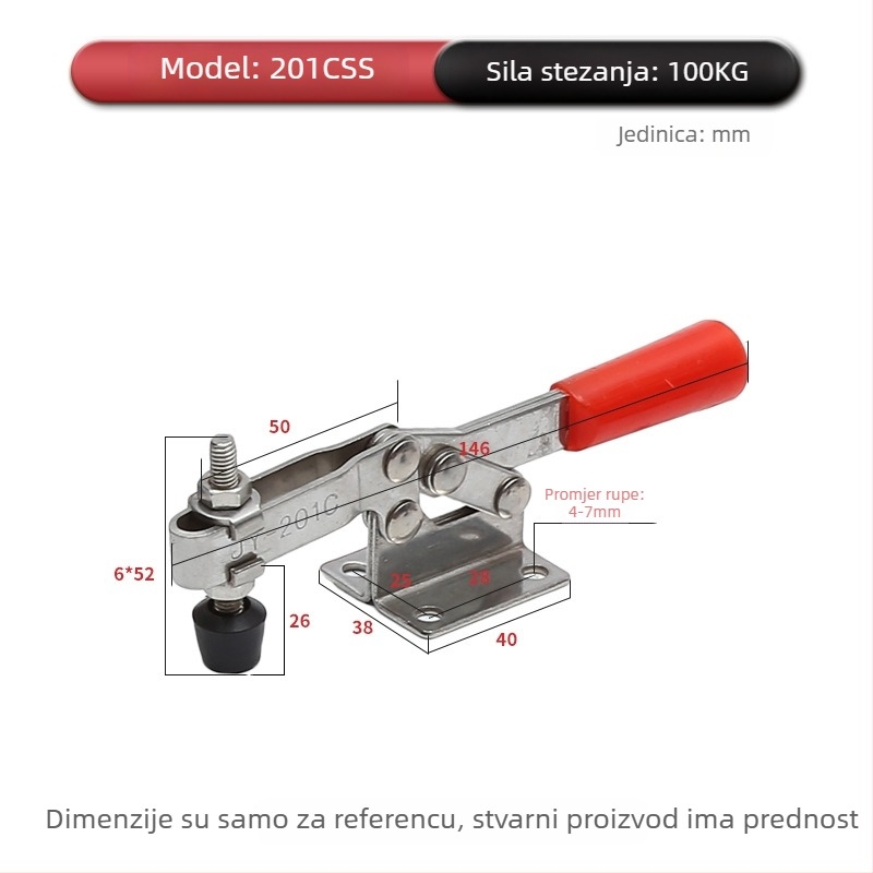 Industrijski horizontalni brzi steznik za zavarivanje, modeli 201, 201B, 225D