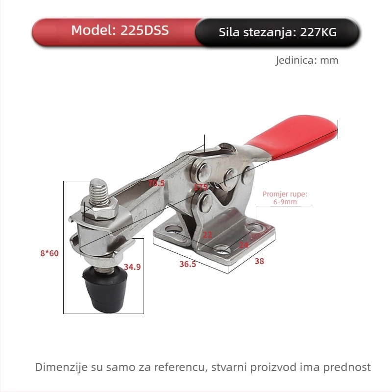 Industrijski horizontalni brzi steznik za zavarivanje, modeli 201, 201B, 225D
