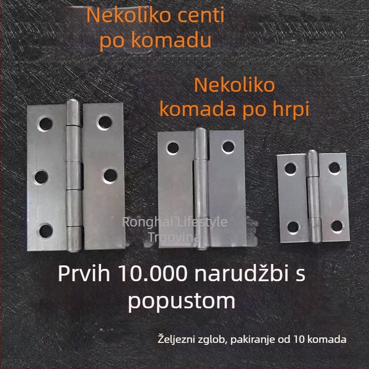 Drvene šarke za vrata s otvorima i očima, šarke za ormariće i prozore, željezne, sklopne za kućnu uporabu