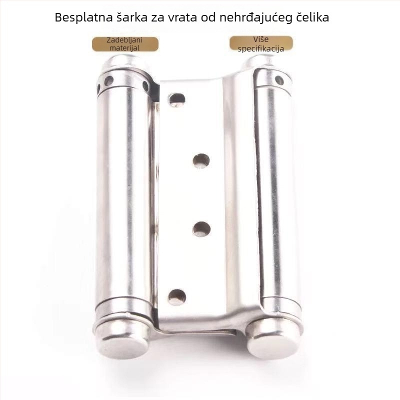 Nerđajući čelik, dvostrano otvaranje vrata, automatsko zatvaranje, sklopivi 180°, ravni list s dizajnom lotosa