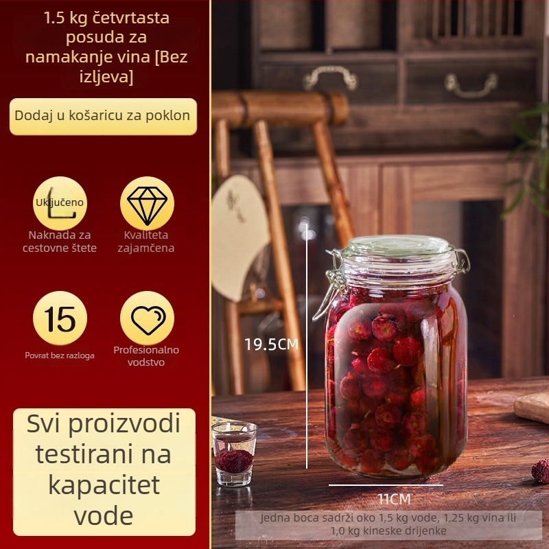 Staklene boce za fermentaciju vina, prazne boce za domaće voćno vino, zatvoreni stakleni spremnici za vino
