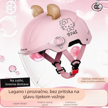 3C certificirana kaciga za električni bicikl, novi nacionalni standard, cijelogodišnja upotreba, ljetna zaštita od sunca, slatko crtani dizajn