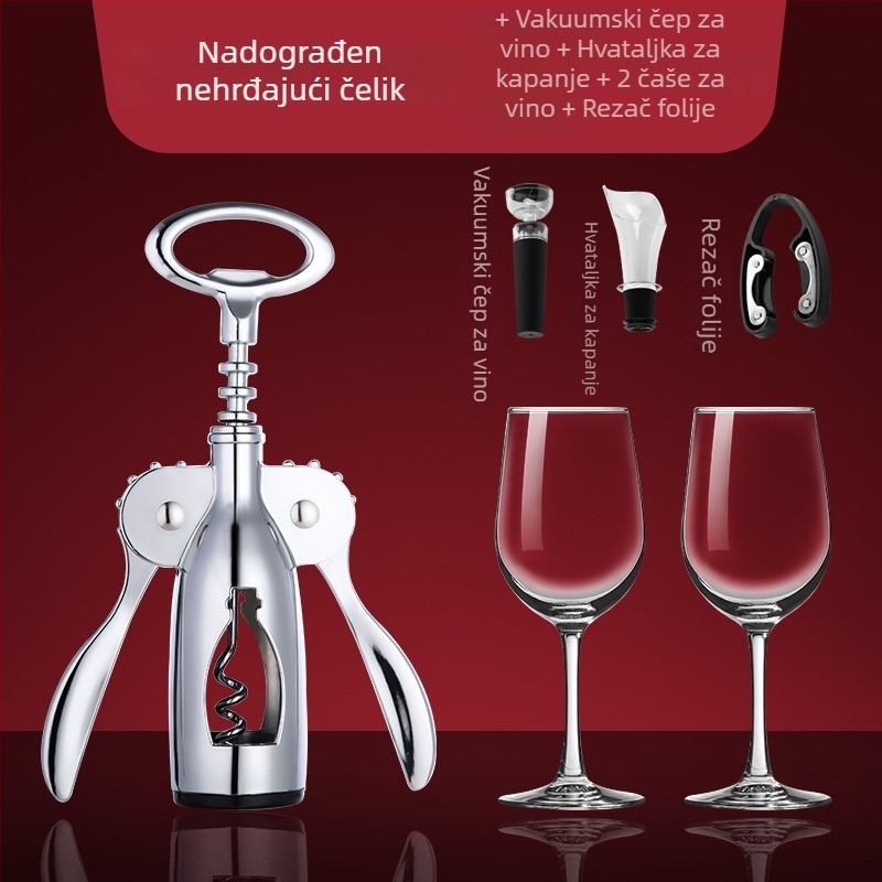 Tianxi set otvarača za vino i pivo od nehrđajućeg čelika – višenamjenski, personaliziran za kućnu upotrebu