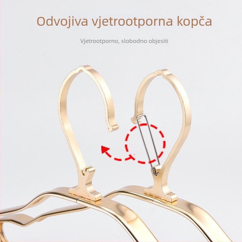 Vješalica za odjeću od aluminijskog legura s automatskom kopčom, kućni sušilo za vanjsku upotrebu na visokim etažama