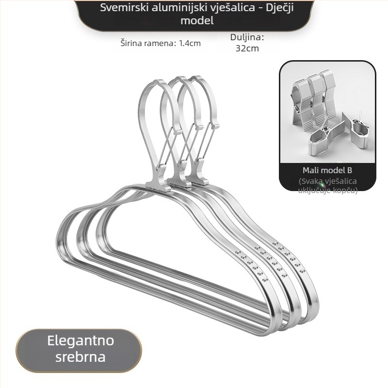 Vješalica za odjeću od aluminijskog legura s automatskom kopčom, kućni sušilo za vanjsku upotrebu na visokim etažama