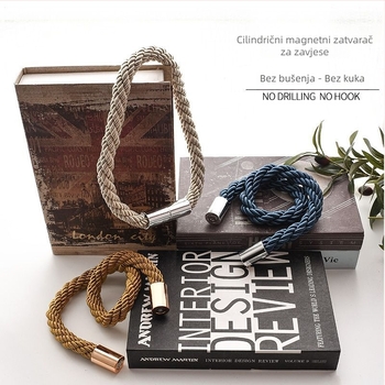 Cilindrični magnetski kaiš za zavjese, metalni, bez bušenja, magnetska kopča