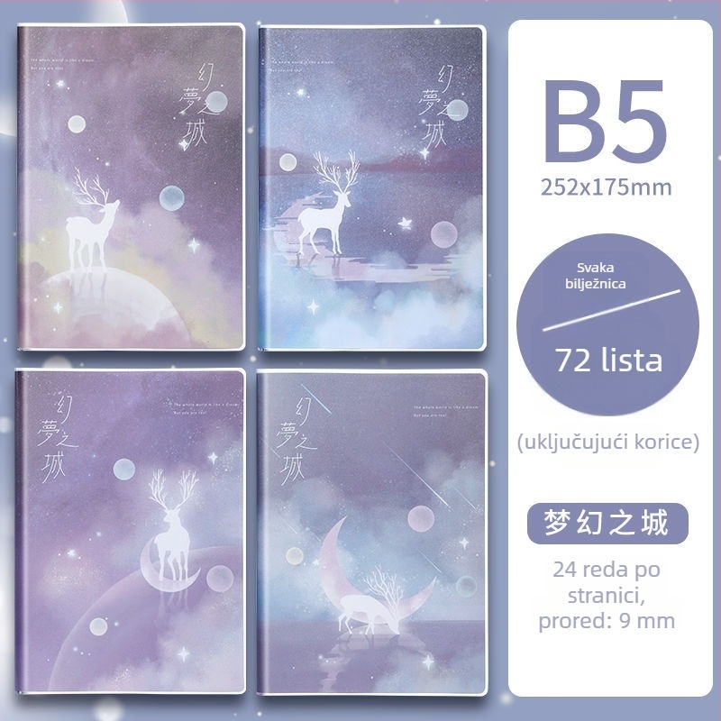 A5 blok-notes s mekanim PVC omotom, papir od slame, ljepilo povez, Instagram stil