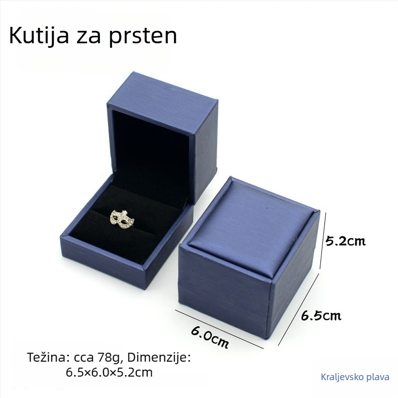 Kutija za nakit od brušene PU kože, za prstene, lančiće, naušnice, narukvice i privjeske