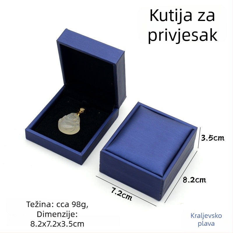 Kutija za nakit od brušene PU kože, za prstene, lančiće, naušnice, narukvice i privjeske