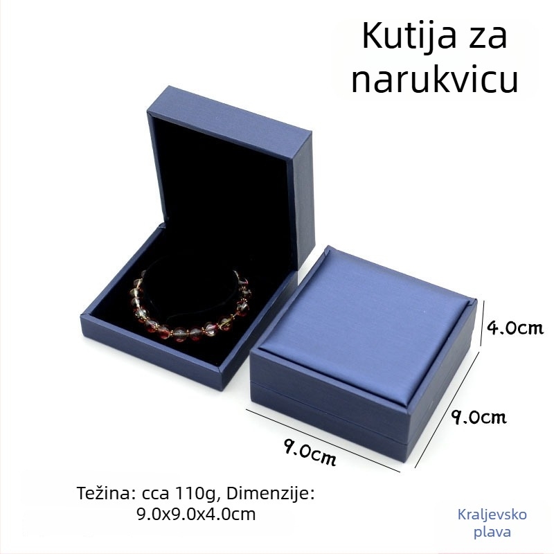 Kutija za nakit od brušene PU kože, za prstene, lančiće, naušnice, narukvice i privjeske
