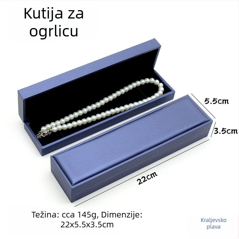Kutija za nakit od brušene PU kože, za prstene, lančiće, naušnice, narukvice i privjeske