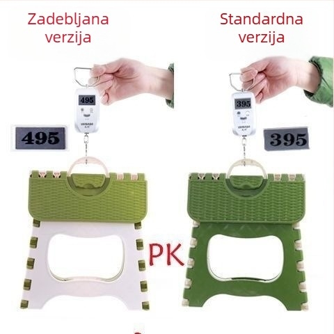 Debeli plastični sklopivi stol za odrasle, prijenosni niski ovalni stol za kućnu upotrebu