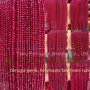 8 mm crvene korund kuglice, umjetni rubin, fasetirana površina, abakus kuglice, slobodni poluproizvodi za DIY nakit