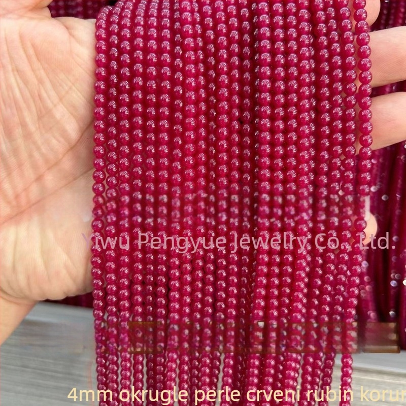 8 mm crvene korund kuglice, umjetni rubin, fasetirana površina, abakus kuglice, slobodni poluproizvodi za DIY nakit