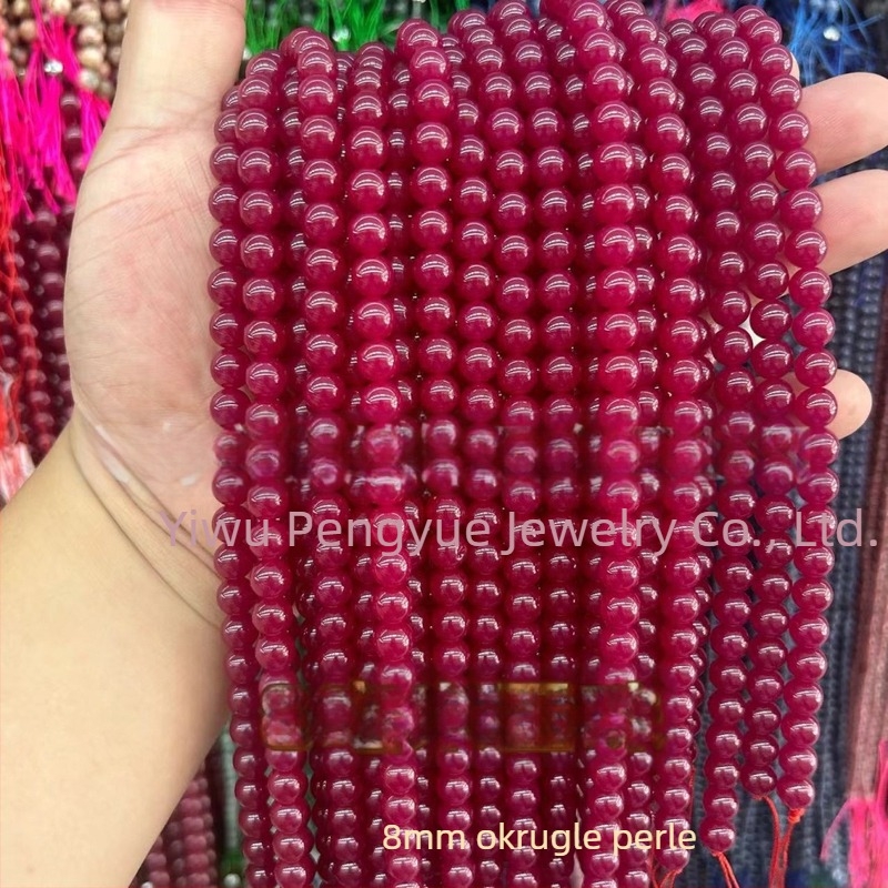 8 mm crvene korund kuglice, umjetni rubin, fasetirana površina, abakus kuglice, slobodni poluproizvodi za DIY nakit