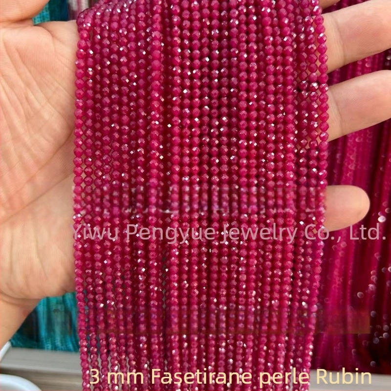8 mm crvene korund kuglice, umjetni rubin, fasetirana površina, abakus kuglice, slobodni poluproizvodi za DIY nakit