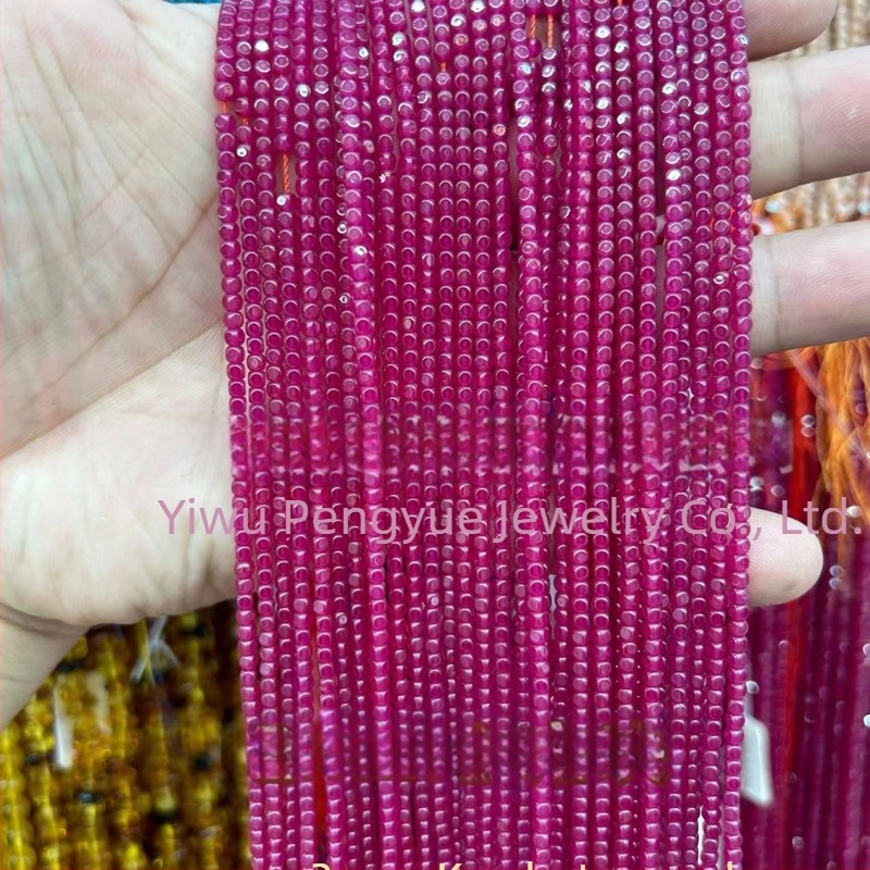 8 mm crvene korund kuglice, umjetni rubin, fasetirana površina, abakus kuglice, slobodni poluproizvodi za DIY nakit