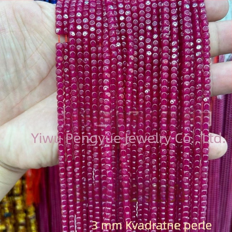 8 mm crvene korund kuglice, umjetni rubin, fasetirana površina, abakus kuglice, slobodni poluproizvodi za DIY nakit