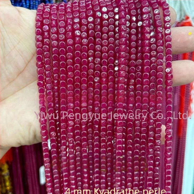 8 mm crvene korund kuglice, umjetni rubin, fasetirana površina, abakus kuglice, slobodni poluproizvodi za DIY nakit
