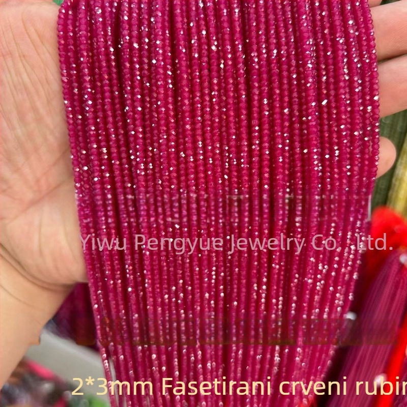 8 mm crvene korund kuglice, umjetni rubin, fasetirana površina, abakus kuglice, slobodni poluproizvodi za DIY nakit