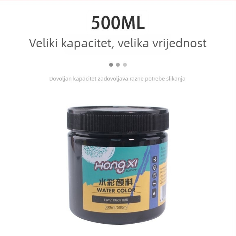 500 ml boca akvarelne i gouache boje, za početnike, 24 boje