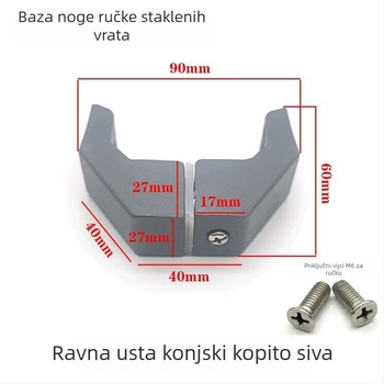 Aksesorij ručke za vrata trgovine od nehrđajućeg čelika, kvadratni cijev, klizna vrata, završna obrada brušena