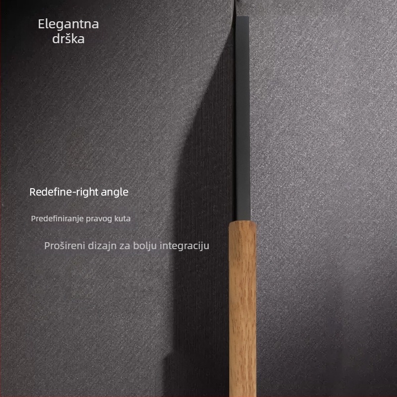 Zlatna drvena duga ručka za vrata garderobe, noćne ormariće, ormariće za cipe i kuhinju — moderni minimalistički dizajn