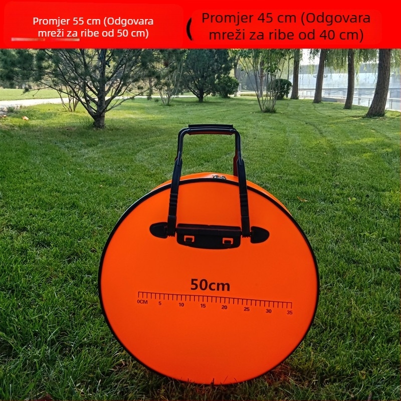 55 cm okrugla sklopiva torba za ribolovnu opremu, vodootporna i otporna na habanje