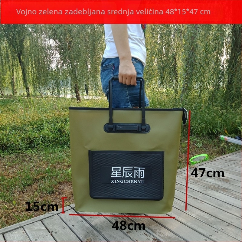 55 cm okrugla sklopiva torba za ribolovnu opremu, vodootporna i otporna na habanje
