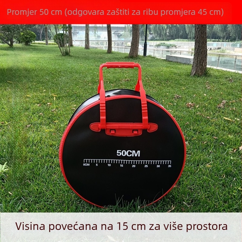 55 cm okrugla sklopiva torba za ribolovnu opremu, vodootporna i otporna na habanje