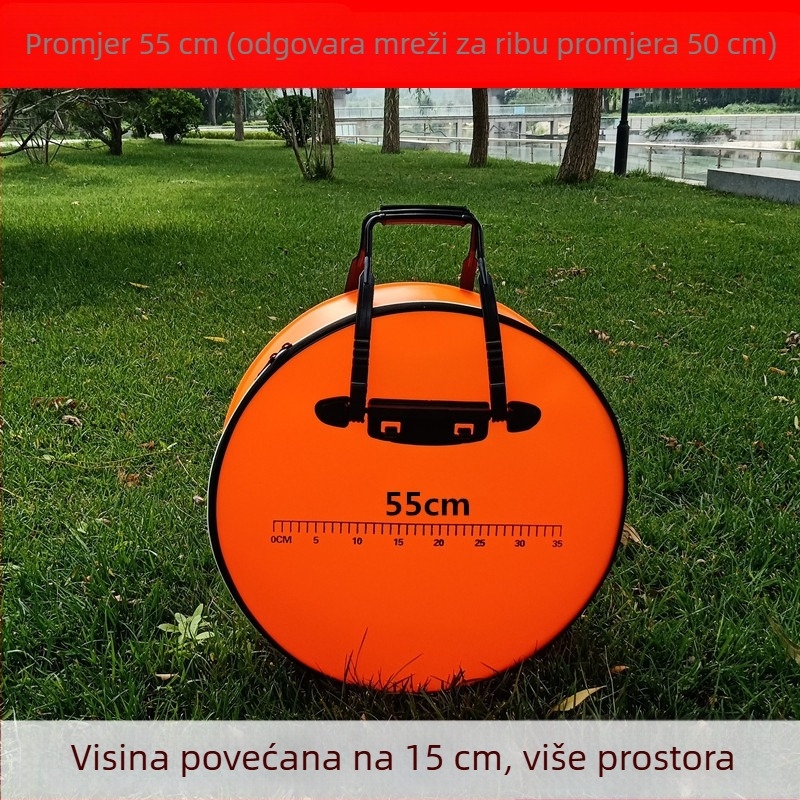 55 cm okrugla sklopiva torba za ribolovnu opremu, vodootporna i otporna na habanje