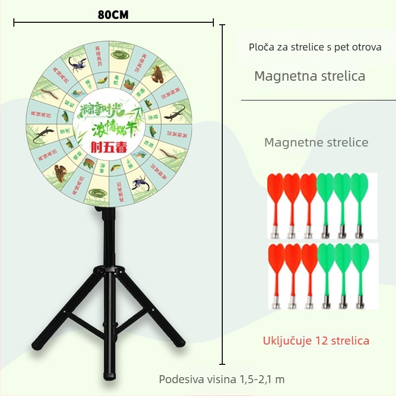 Magnetsko kolo za darts za gađanje pet otrova, Dragon Boat Festival rekvizit za igru, Srećkasto kolo, Teambuilding