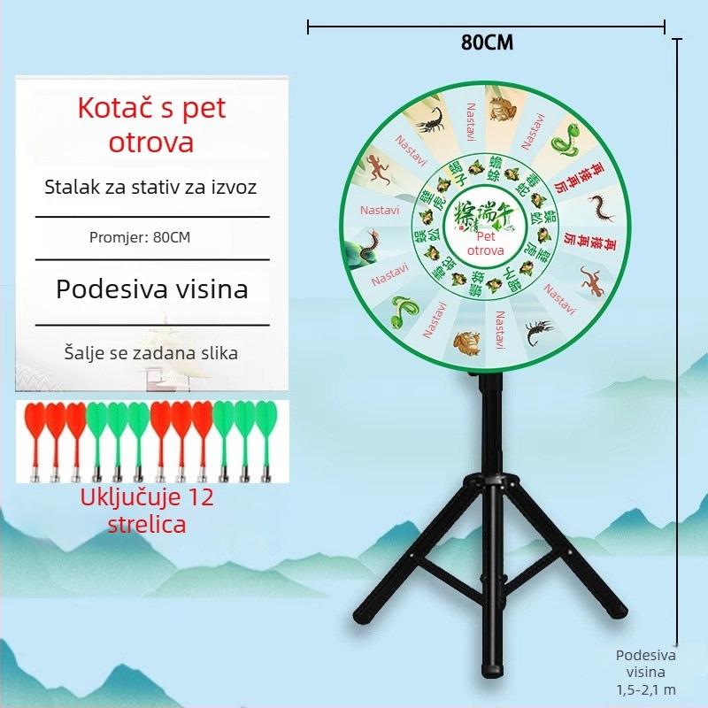 Magnetsko kolo za darts za gađanje pet otrova, Dragon Boat Festival rekvizit za igru, Srećkasto kolo, Teambuilding