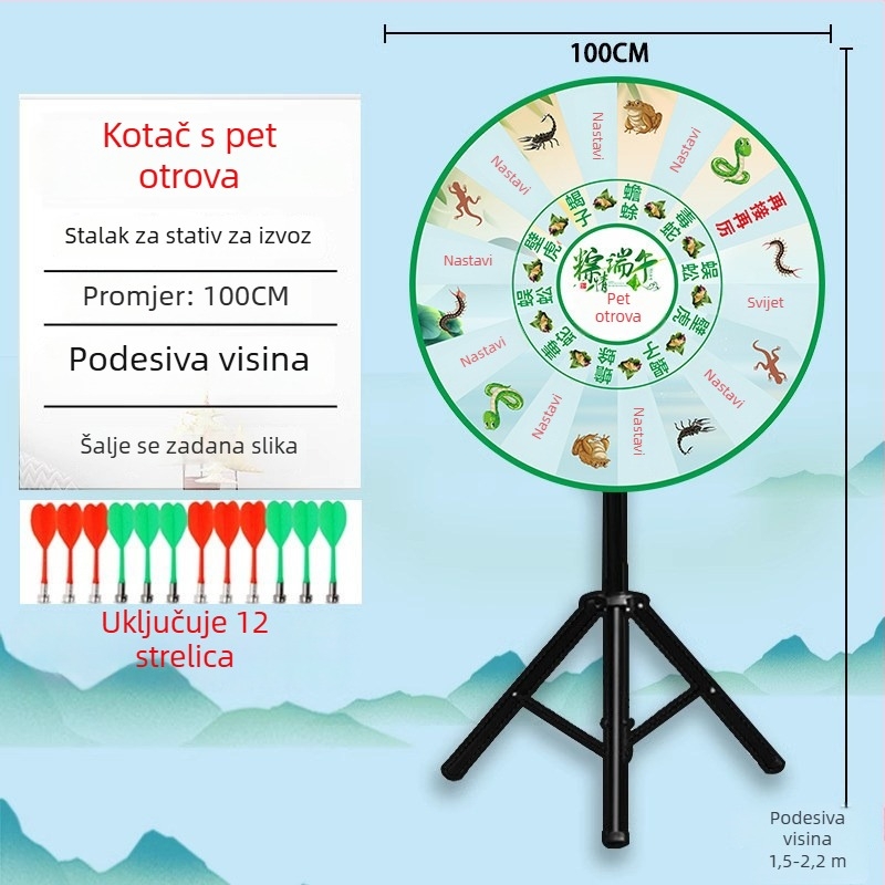 Magnetsko kolo za darts za gađanje pet otrova, Dragon Boat Festival rekvizit za igru, Srećkasto kolo, Teambuilding