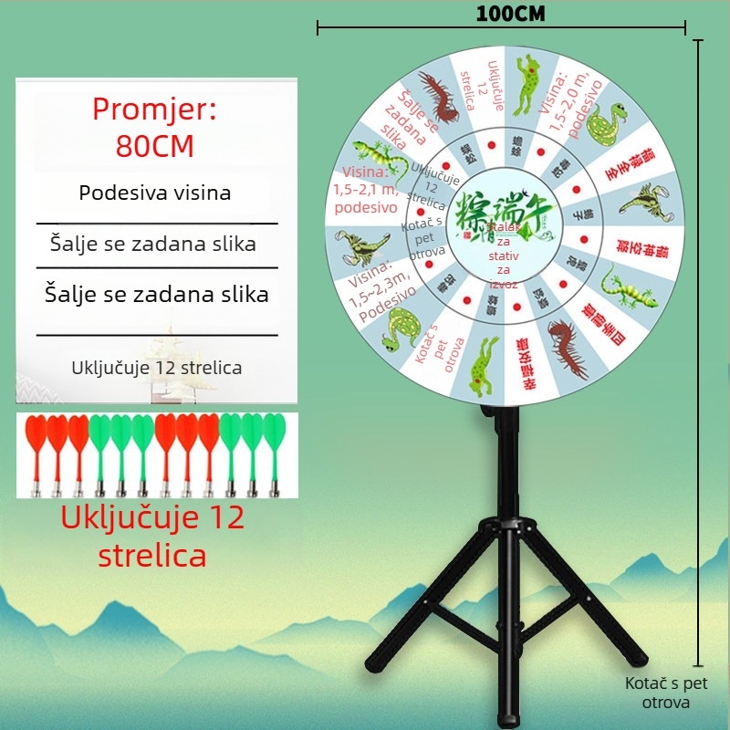 Magnetsko kolo za darts za gađanje pet otrova, Dragon Boat Festival rekvizit za igru, Srećkasto kolo, Teambuilding