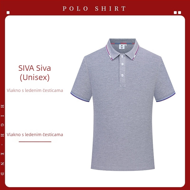 Prilagođena polo majica od ice silk za muškarce — kratkih rukava radna odjeća s logom, brzo sušeća ljetna majica
