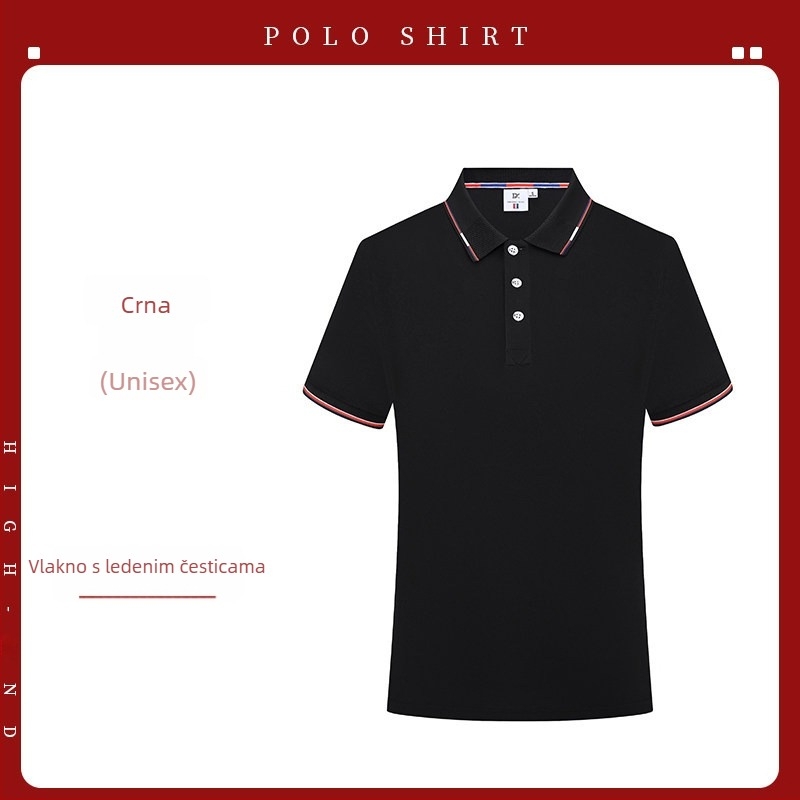 Prilagođena polo majica od ice silk za muškarce — kratkih rukava radna odjeća s logom, brzo sušeća ljetna majica
