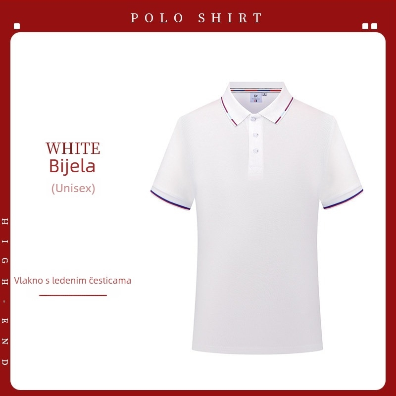 Prilagođena polo majica od ice silk za muškarce — kratkih rukava radna odjeća s logom, brzo sušeća ljetna majica