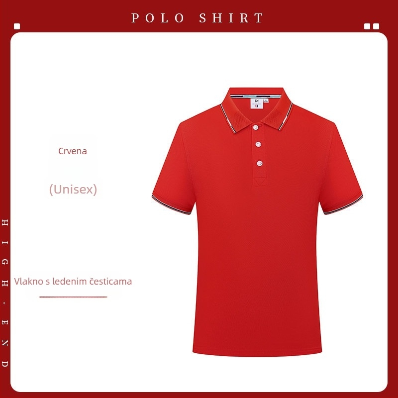 Prilagođena polo majica od ice silk za muškarce — kratkih rukava radna odjeća s logom, brzo sušeća ljetna majica