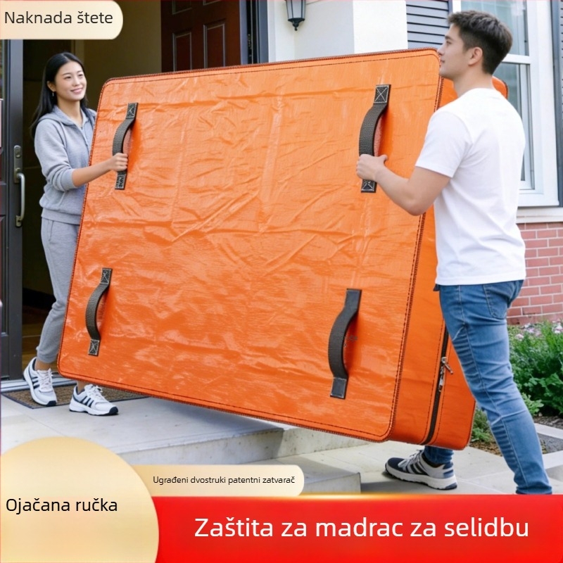 Torba za pakiranje madraca s vodootpornom ručkom i zatvaračem – zaštitna navlaka za preseljenje