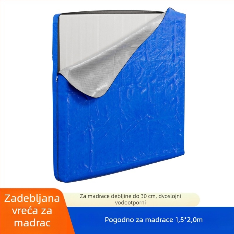 Torba za pakiranje madraca s vodootpornom ručkom i zatvaračem – zaštitna navlaka za preseljenje
