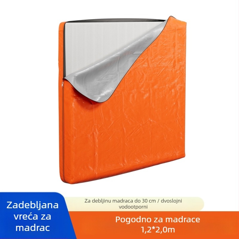 Torba za pakiranje madraca s vodootpornom ručkom i zatvaračem – zaštitna navlaka za preseljenje