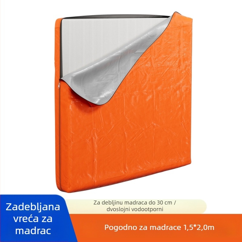 Torba za pakiranje madraca s vodootpornom ručkom i zatvaračem – zaštitna navlaka za preseljenje