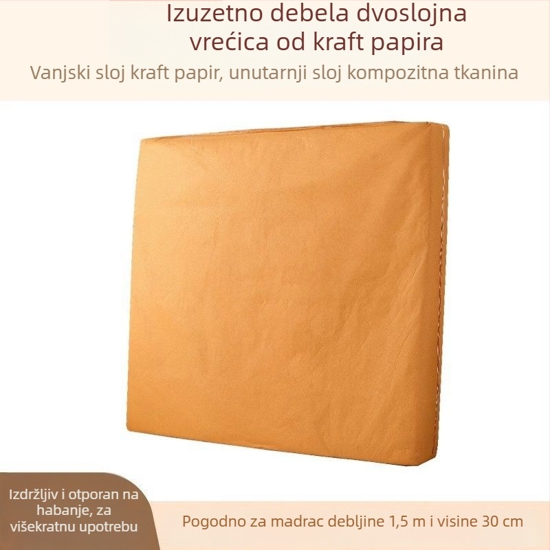 Torba za pakiranje madraca s vodootpornom ručkom i zatvaračem – zaštitna navlaka za preseljenje