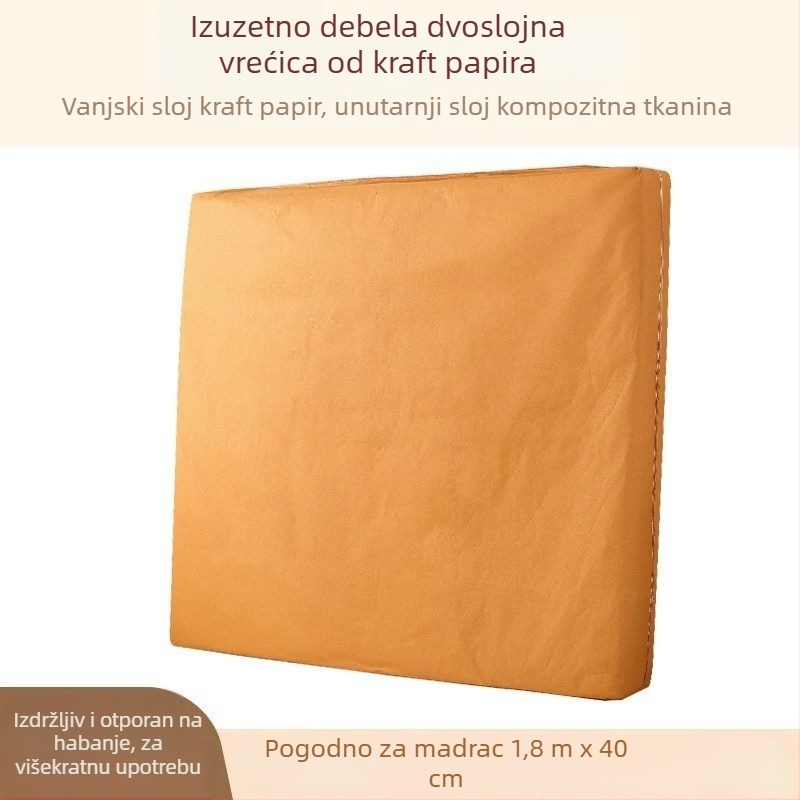 Torba za pakiranje madraca s vodootpornom ručkom i zatvaračem – zaštitna navlaka za preseljenje